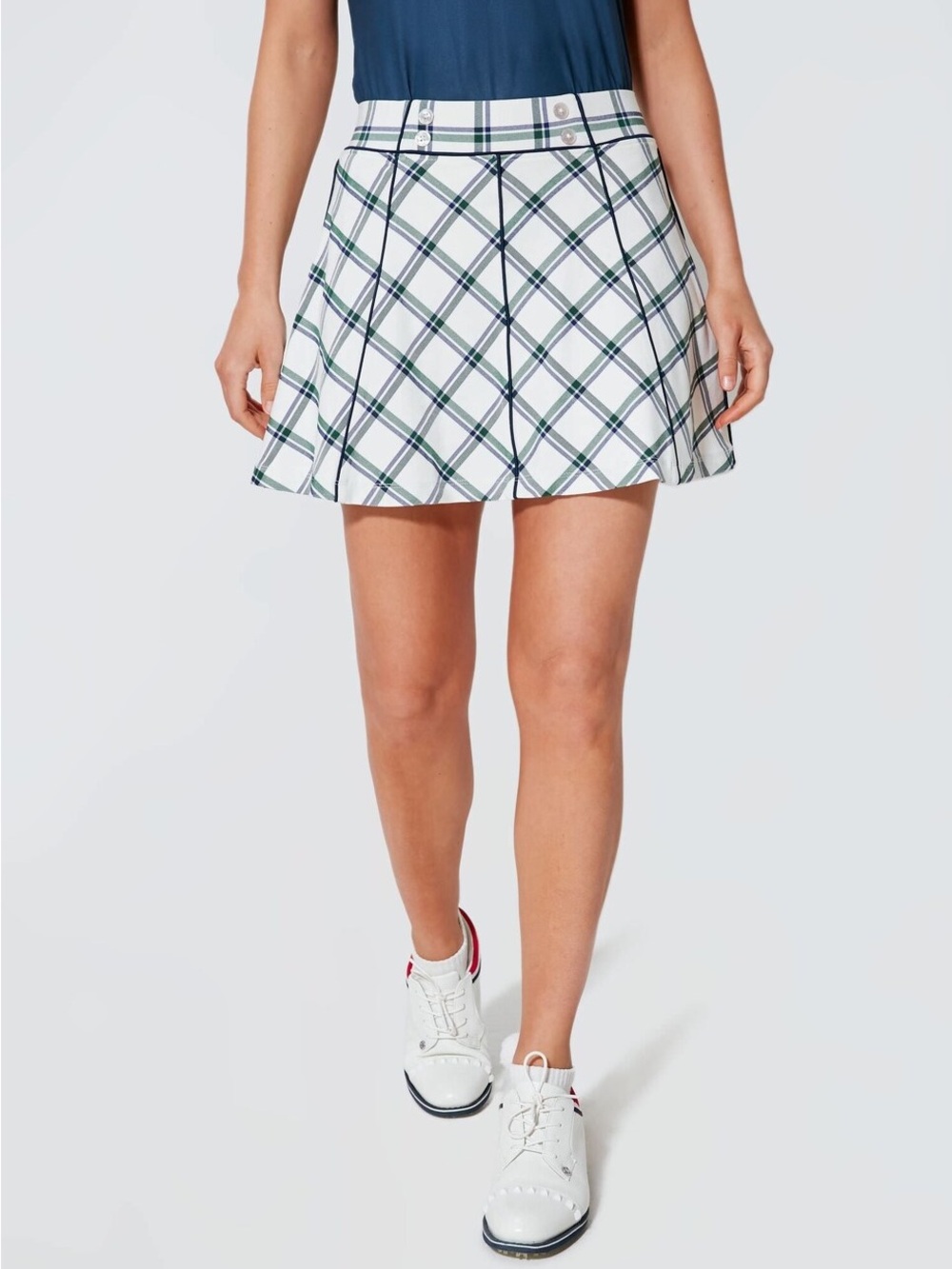 Tuckernuck Lattice Plaid Woven 15 inch Skort